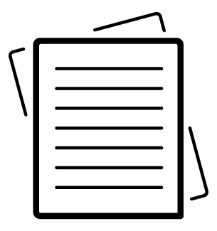 black line icon - documents